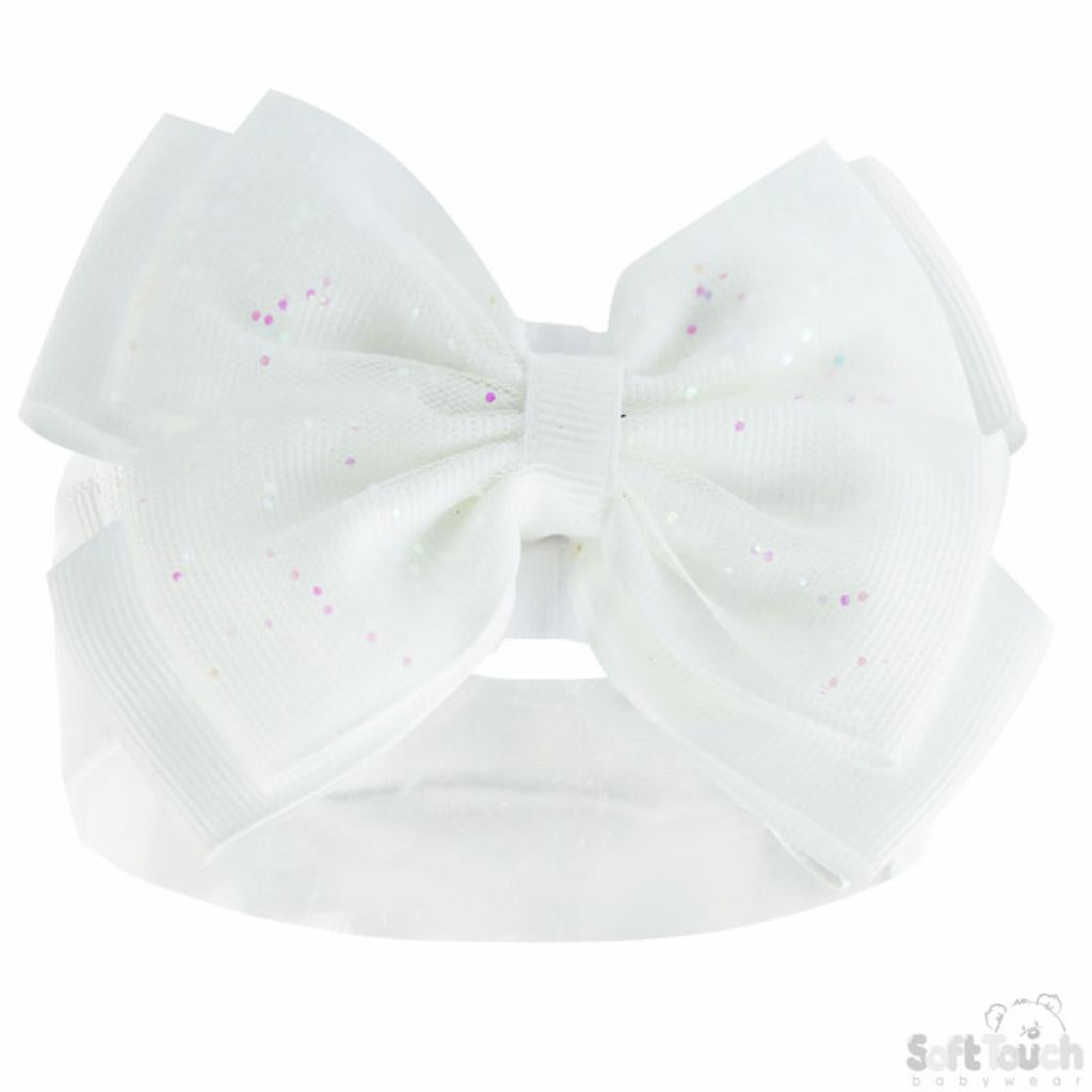 Glitter bow headband