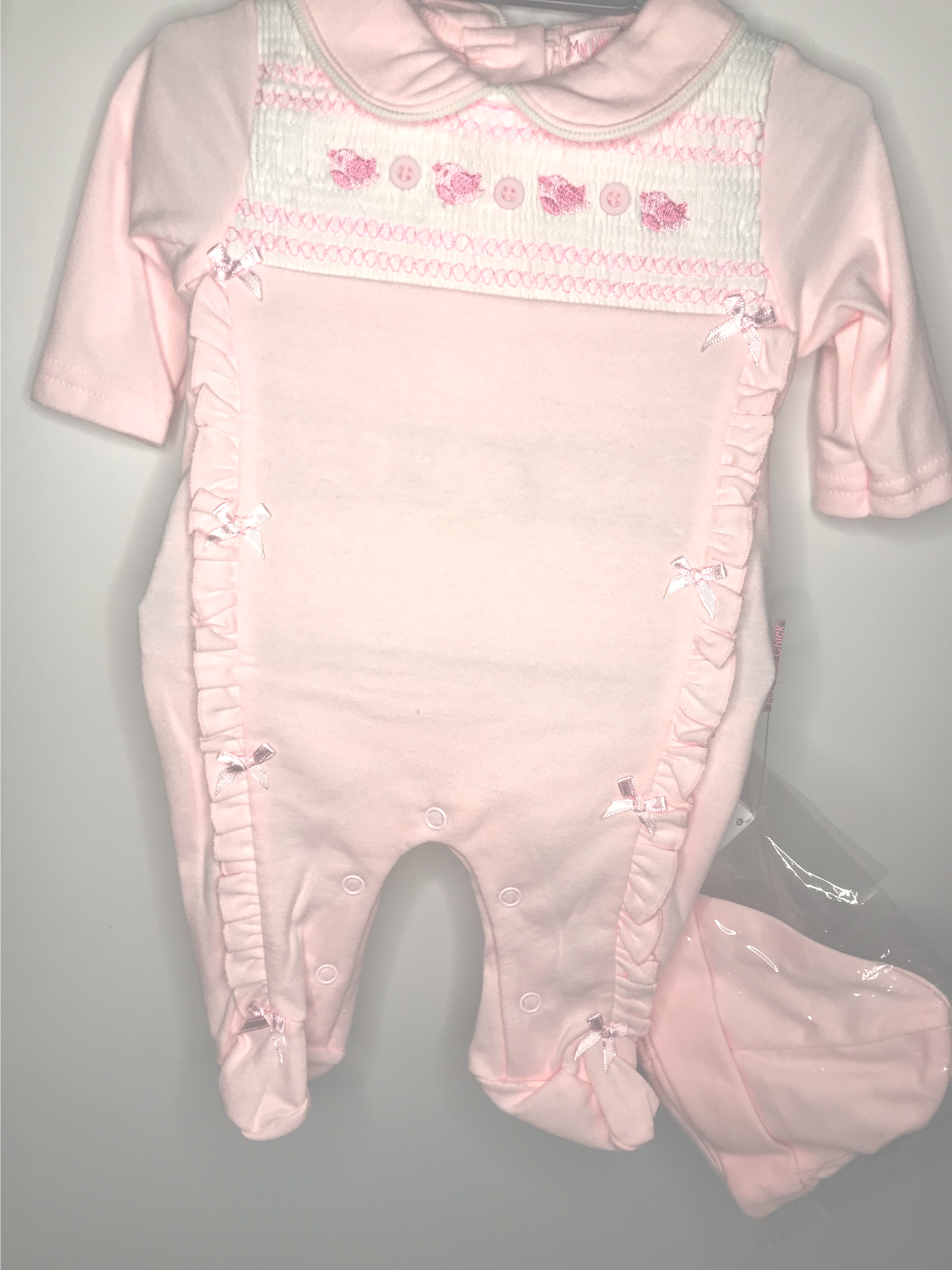 Baby girls pink all in one 2 piece set