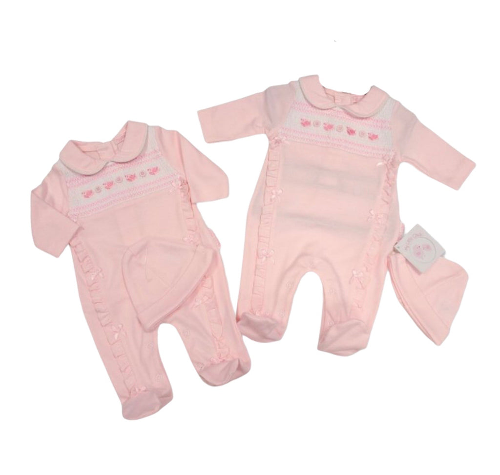 Baby girls pink all in one 2 piece set