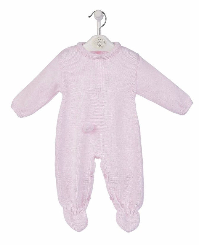 Pink ‘Bunny’ knitted onesie